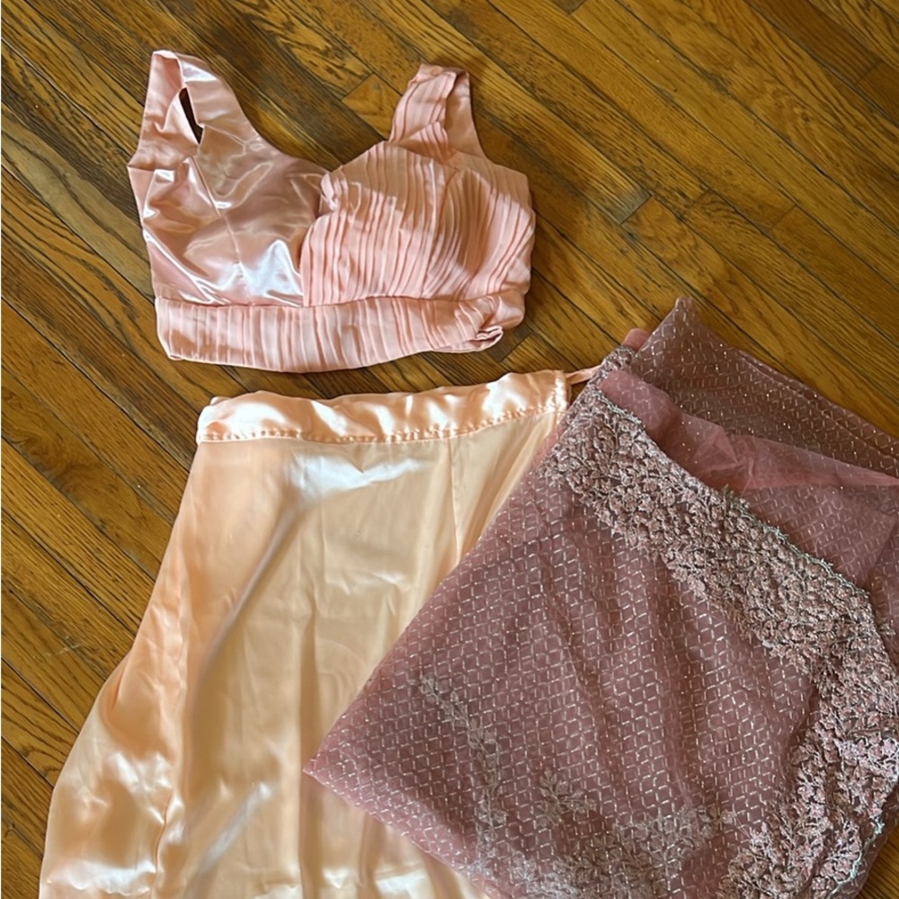 Pink Sari, blouse, and liner NEW never worn